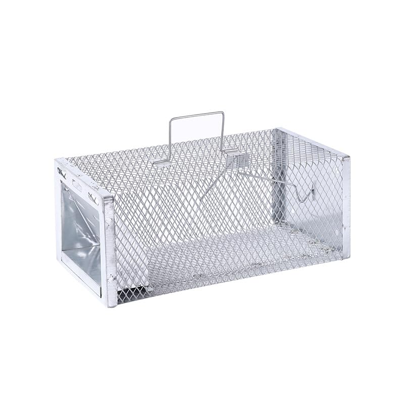 HASTHIP® Rodent Trap Wire Mouse Trap Multi-rats Trapping Cage with Handle Reuseable Mouse Trap One-Way Spring-loaded Door Fast Response Mouse Trap for Kitchen, Garage, House, 28cmx14.5cmx11.5cm HASTHIP® Rodent Trap Wire Mouse Trap Multi-rats Trapping Cage with Handle Reuseable Mouse Trap One-Way Spring-loaded Door Fast Response Mouse Trap for Kitchen, Garage, House, 28cmx14.5cmx11.5cm